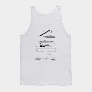 Telegraphic Pen Vintage Patent Hand Drawing Tank Top